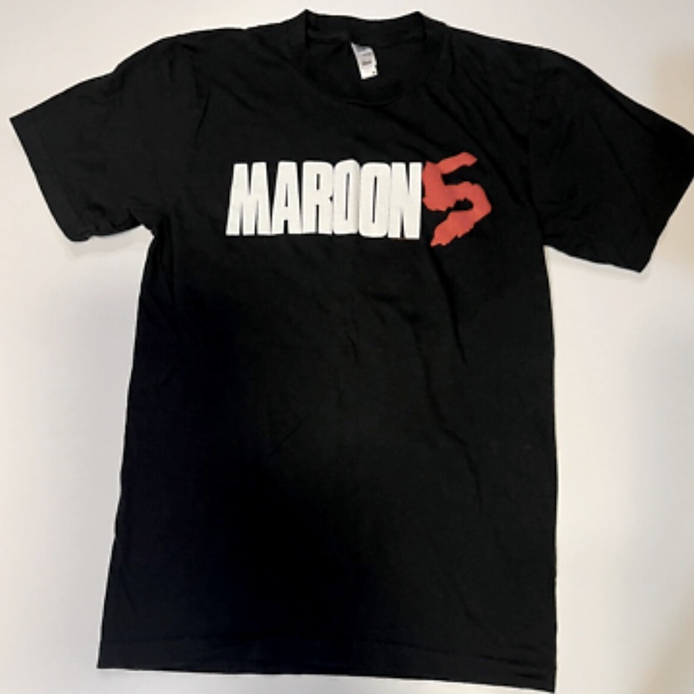 Maroon 5 Band Red Pill Blues Tour T-shirt Black Concert Tee Size L